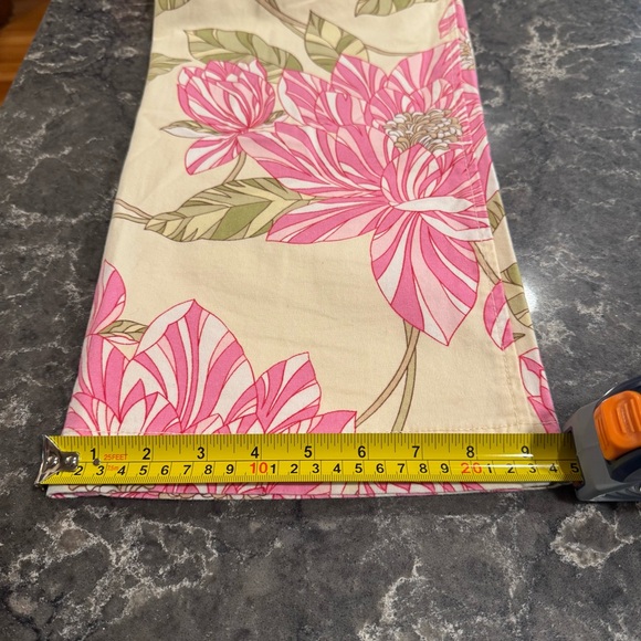 Tommy Hilfiger Stretch Pink Floral Cropped Pants - Picture 8 of 8
